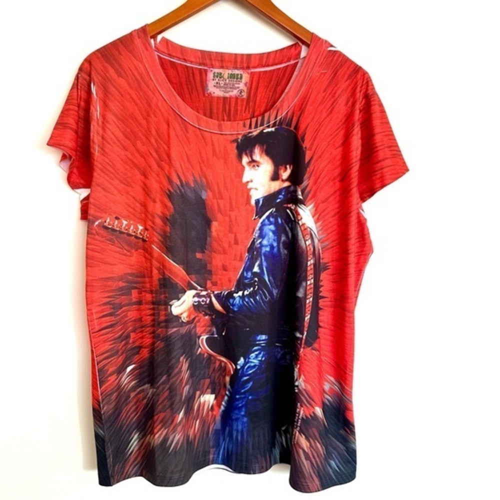 Elvis Sublimation Dyed ‘68 Red Tshirt Size XL